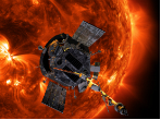 Artist’s concept of the Parker Solar Probe spacecraft approaching the sun. Credit: NASA/Johns Hopkins APL/Steve Gribben